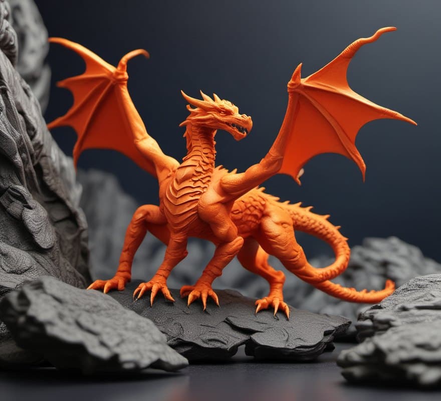 3D-printed figurine with high-precision PLA filament