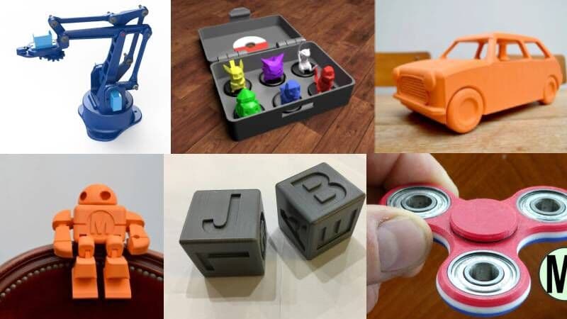 Juguetes y figuras decorativas impresas en 3D