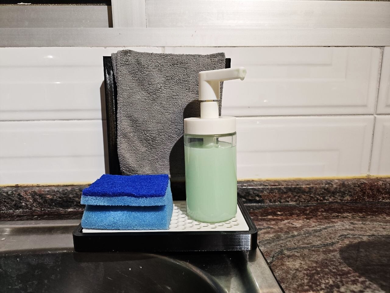 Sink Caddy — sponge, soap and dish towel holder