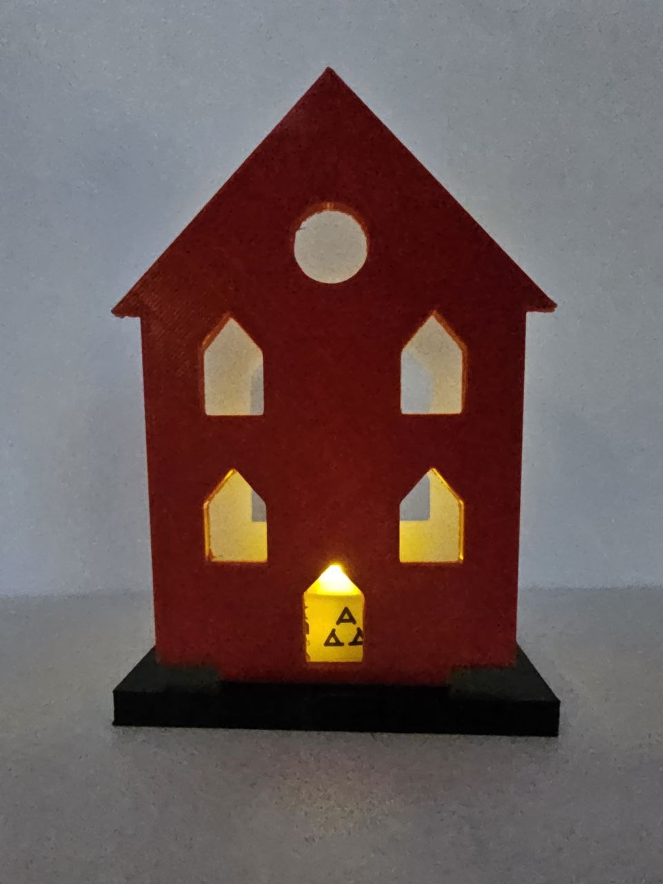 Haunted house — lamp for an LED tea light