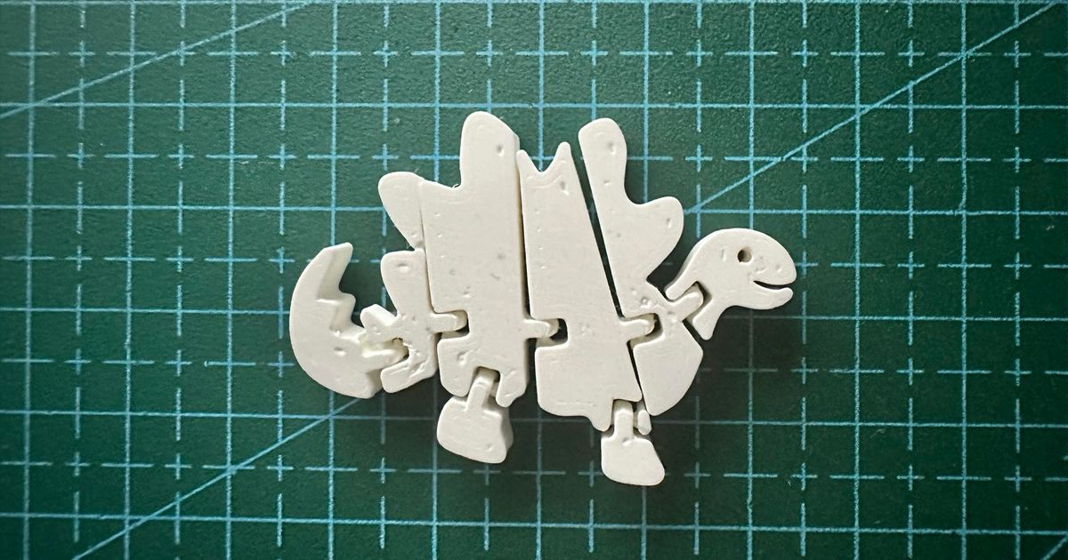 Estegosaurio flexible articulado